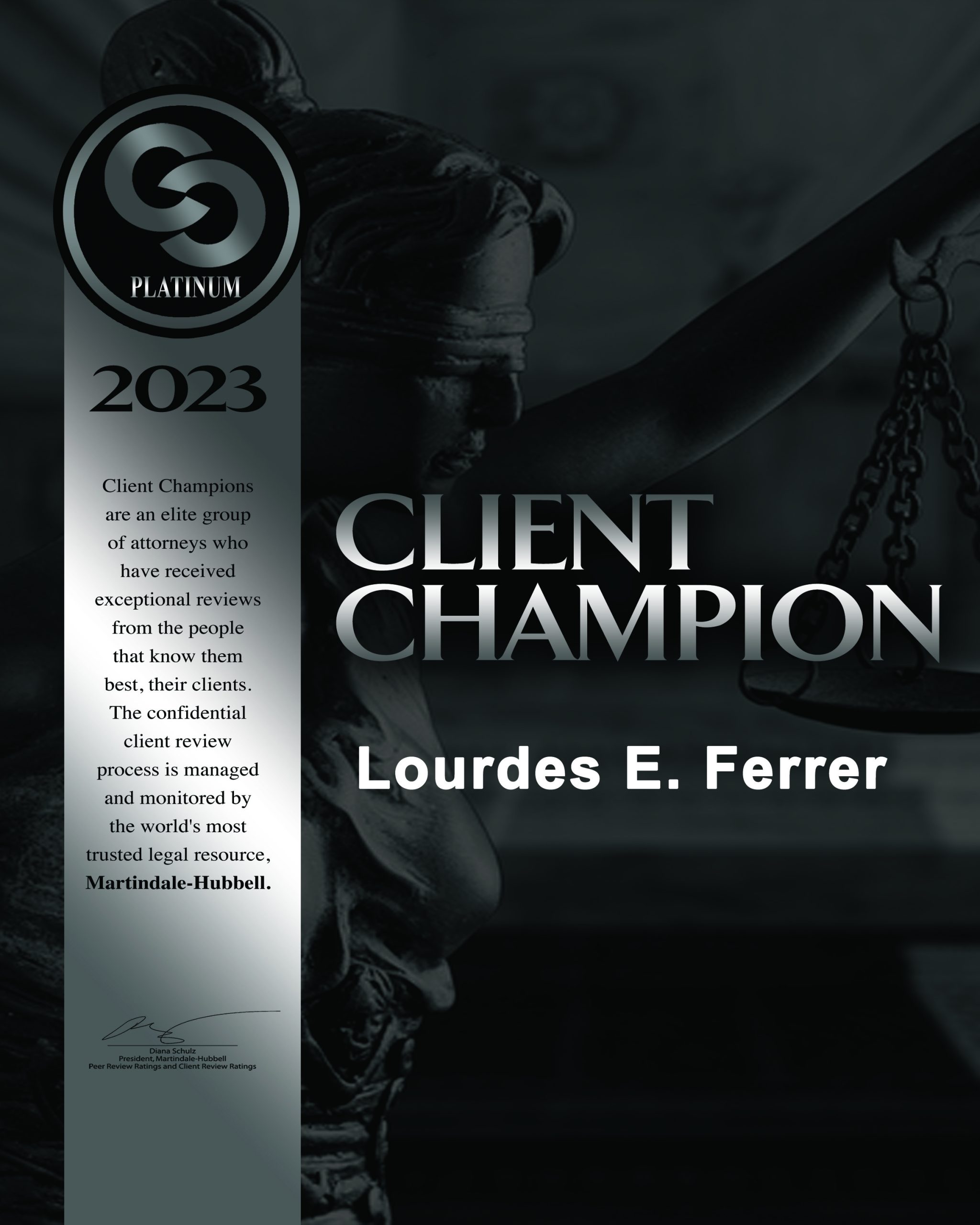 2023 Client Champion Digital Plaque