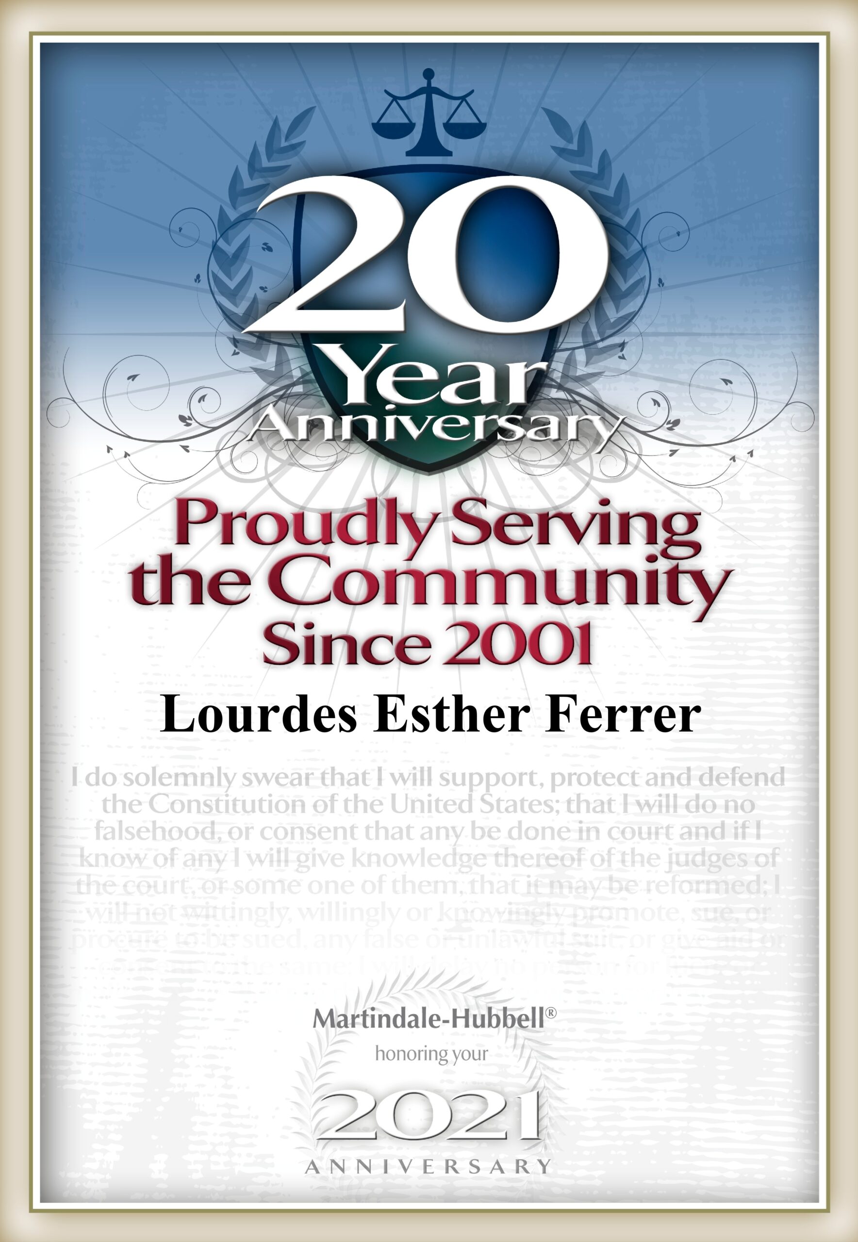 20 year anniversary badge